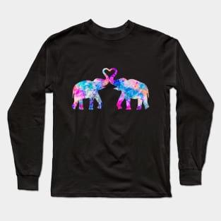 Lovely Colourful Elephant Long Sleeve T-Shirt